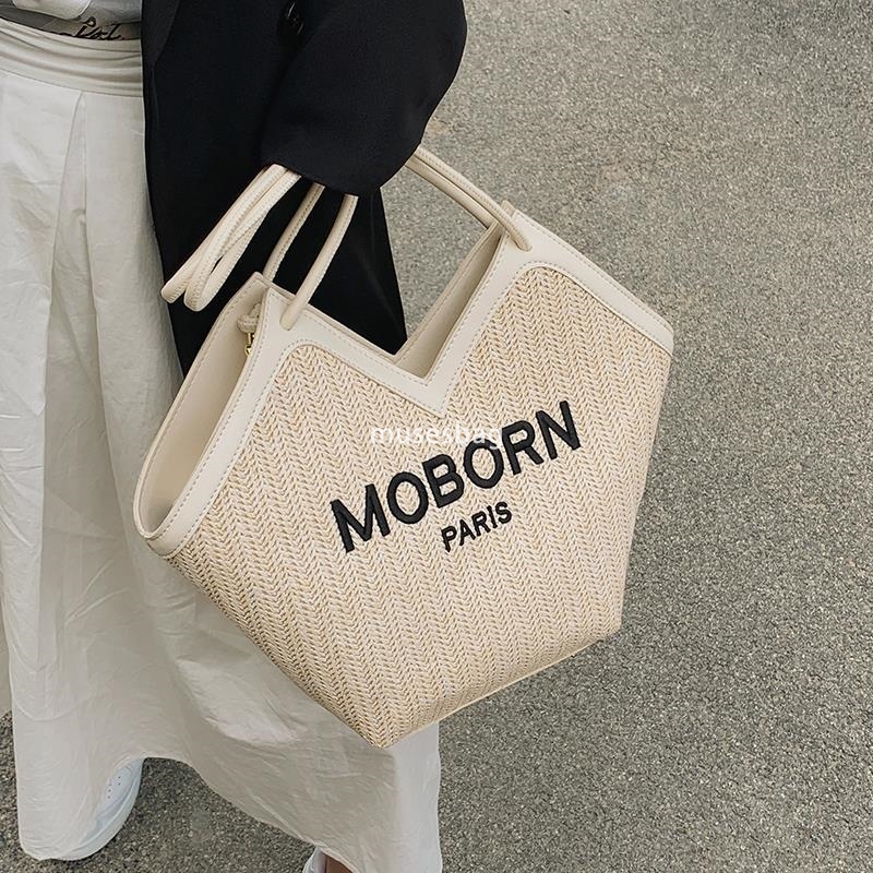 Designer Women's High Quality Retro Multi functional High Grade Grass Woven Bag Summer Fashion Versatile Large Capacity Small and Fashionable Sho