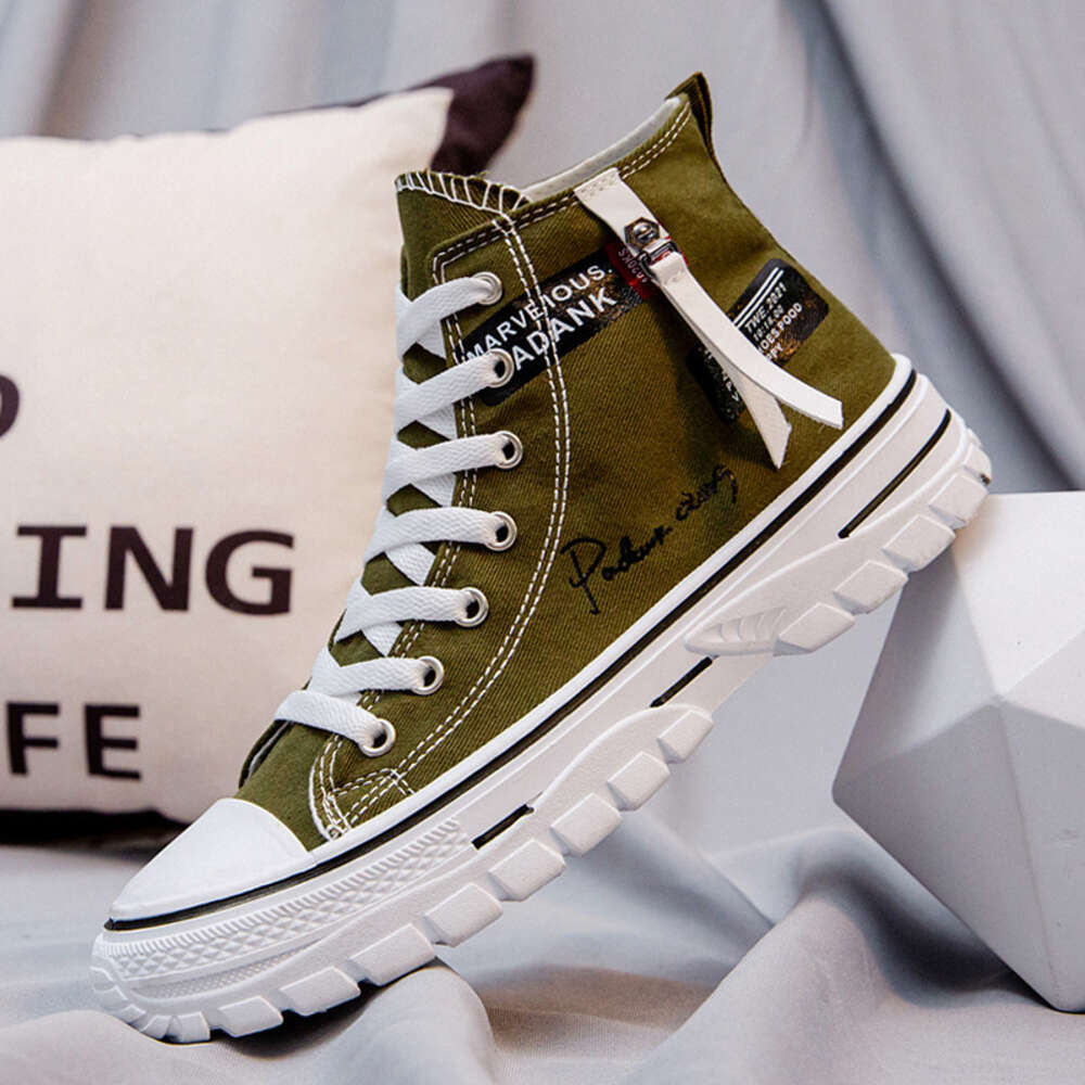 Men's 2024 New High Top Sneakers for Men Casual Breathable Platform Shoe Male Vulcanize Canvas Shoes Zapatos Para Hombres