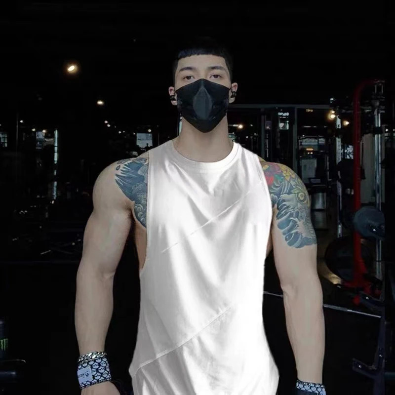 Bodybuilding Sport Tank Tops Men Gym Clothing Fitness Workout Sleeveless Shirt Male Patchwork Stringer Singlet Summer Undershirt 240529