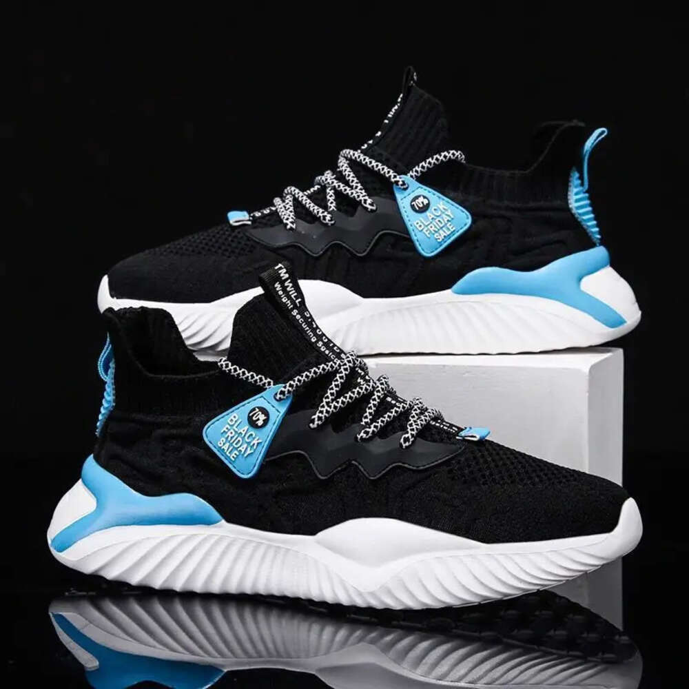New Running Sneakers Four Seasons Breathable Lace Up Mesh Fashion Casual No Slip Mixed Color Vulcanize Shoes Men Ddmysaturn