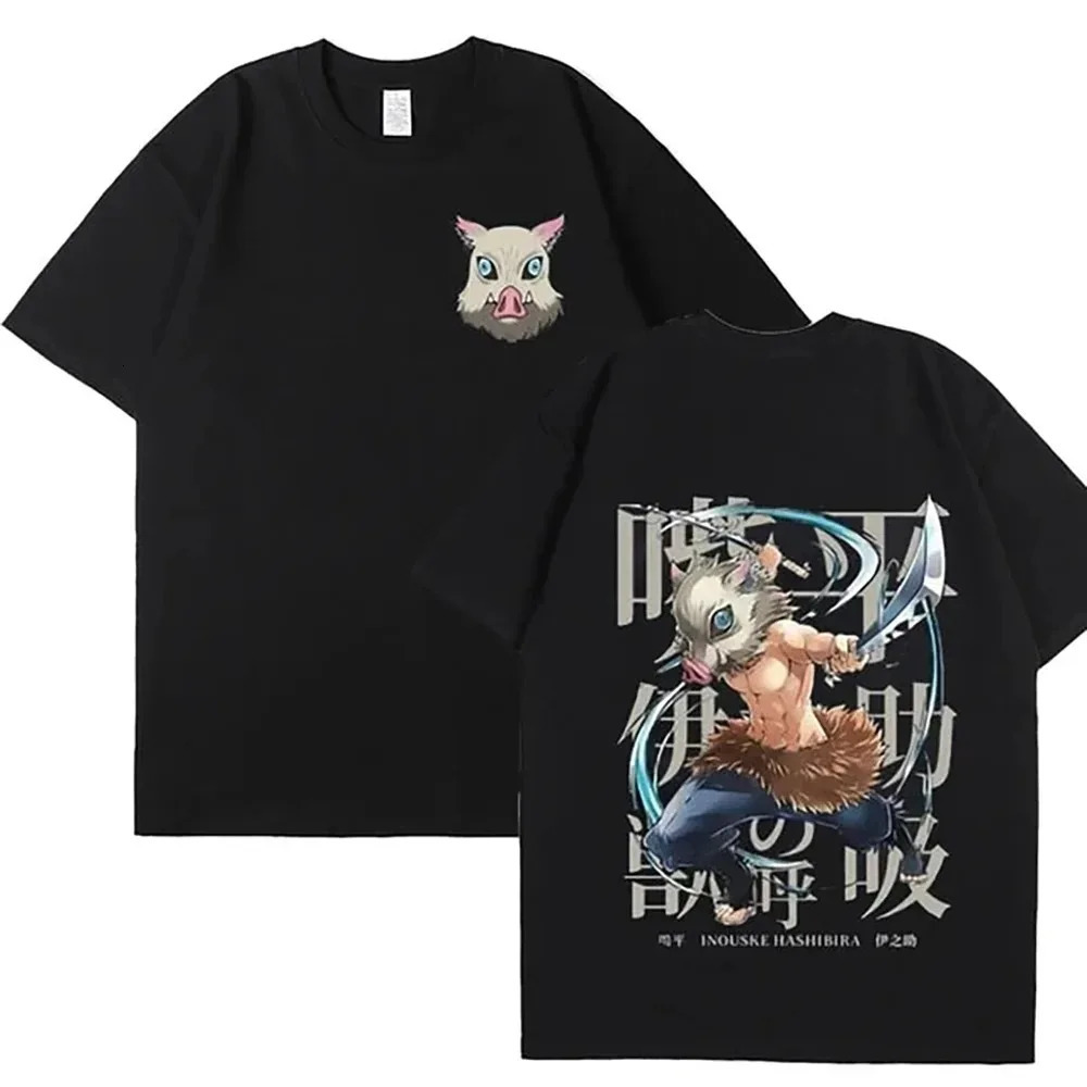 Summer Mens Demon Killer T-Shirt Oversize Cotton Short Sleeve T-Shirt Japanese Anime Beast Fiess Tees Casual Women Top 240524