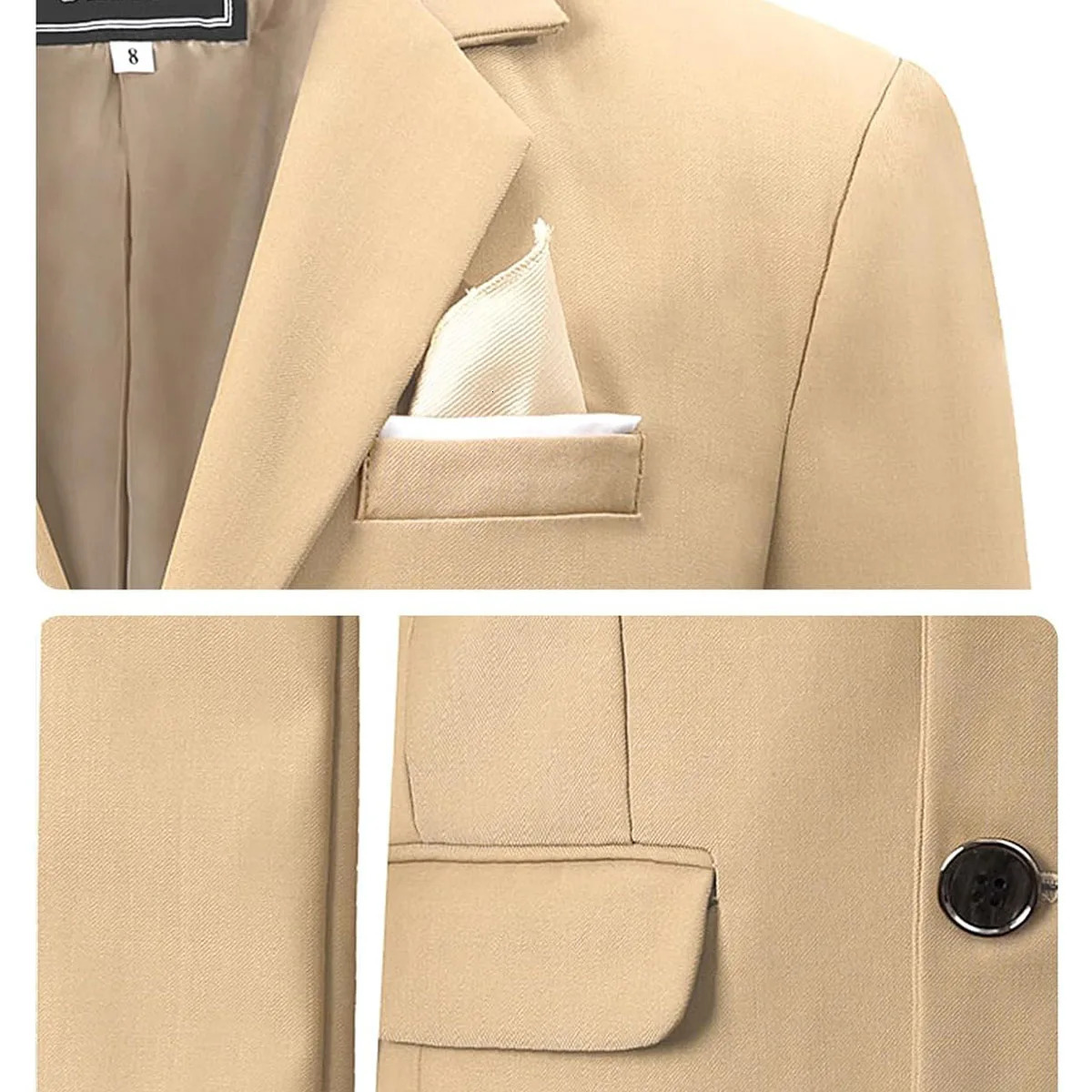 Kids Blazer Boys Easter Outfit Wedding Suit Formal Solid Jacket Teenager Gentleman Birthday Party Gift Performance Clothing Set 240531