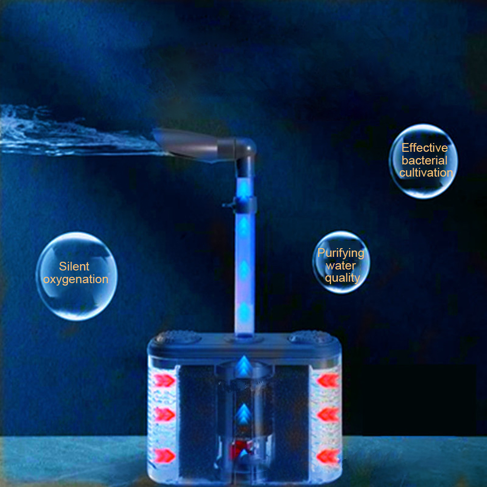 Fish Tank Filters Internal Aquarium Filter With 2 Pressure Adjusting Switch, Sponge Internal Fish Tank Filters For Fish Tank