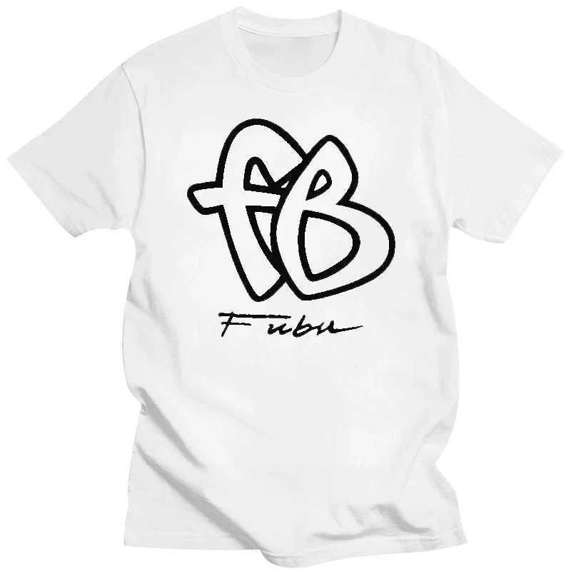 Men's T-Shirts 100% pure cotton T-shirt 90S FUBU FB heavy-duty mens T-shirt large-sized clothing graphic top G240529