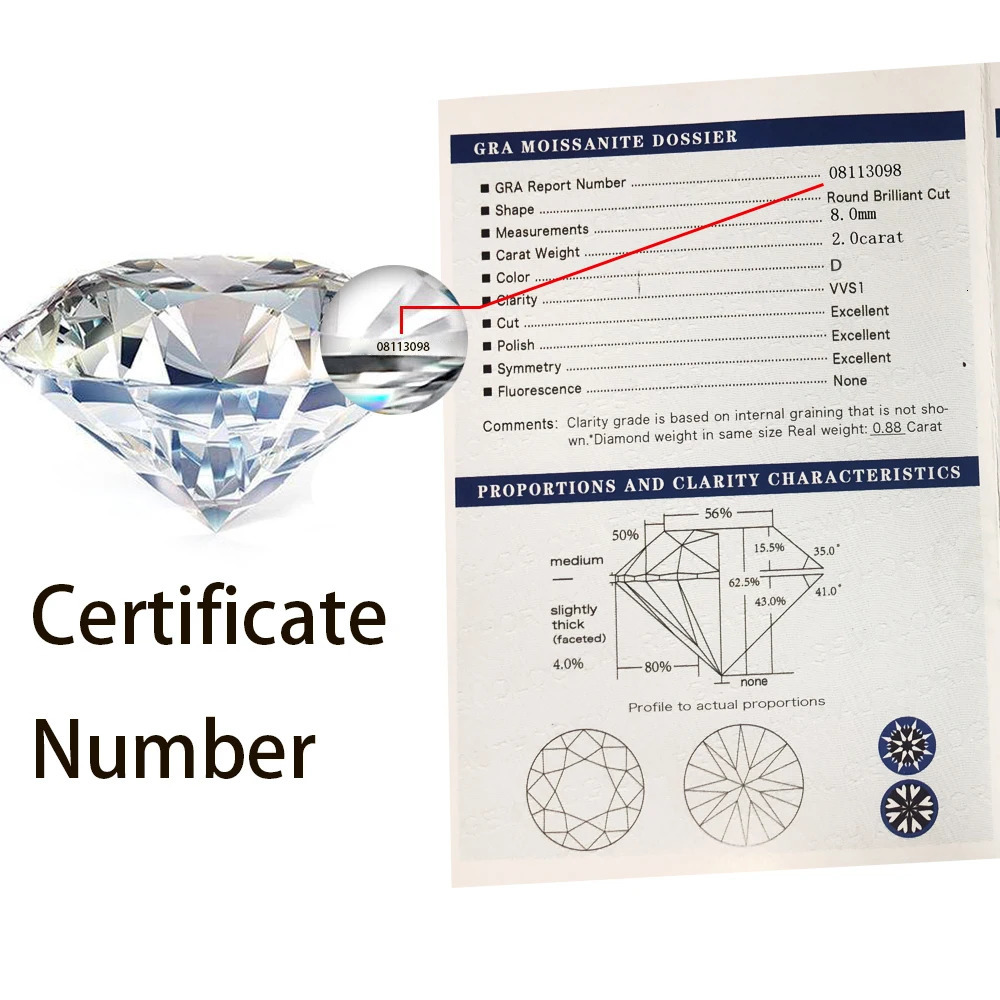 AEAW 1.0ct 3ct 5ct EF Round 18K White Gold Plated 925 Silver Ring Diamond Test Passed Jewelry Woman Girlfriend Gift 240530
