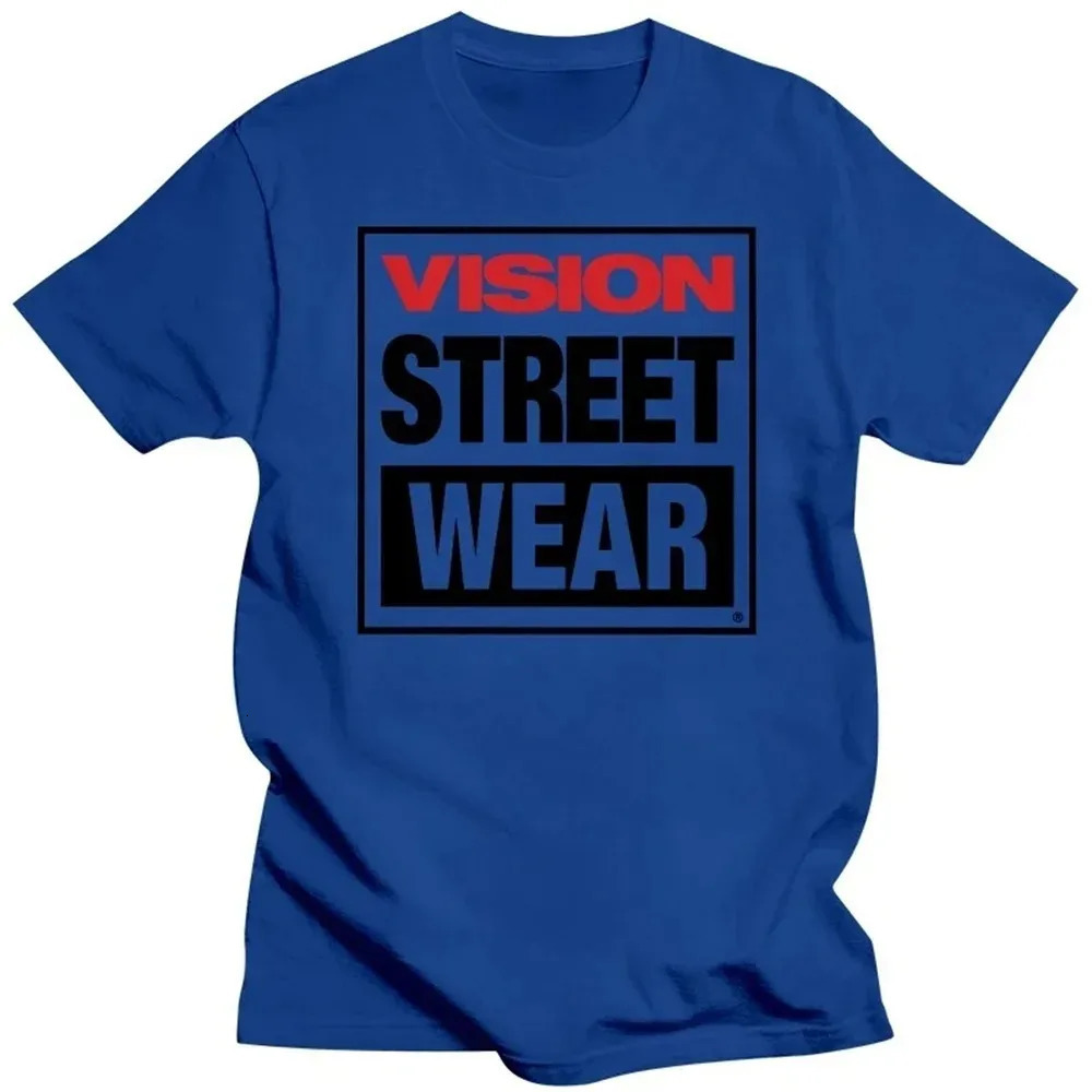Cotton Men Women Vision Street Wear TShirt Blanks Vintage Summer Top Fitted T Shirts for 240531