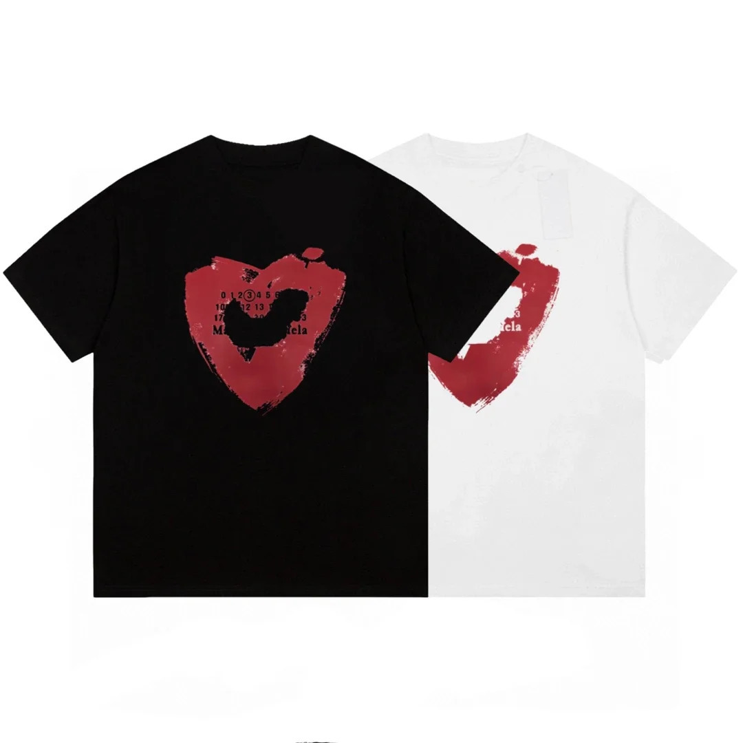 Summer s Love Valentines Day Exclusive Casual Short Sleeve Tshirt for Men and Women MM6 100%Cotton Clothes Y2k Top 240531