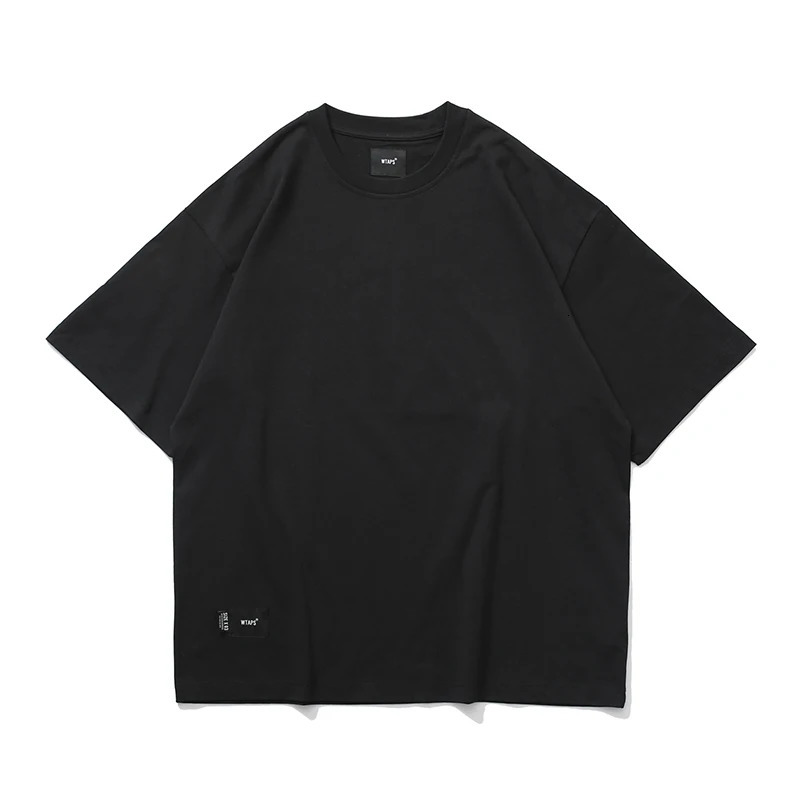 WTAPS Mens Clothing Digital Print Green Short Sleeve Shirt High Street Casual Summer Cotton Tee Breathable and Comfortable 240531