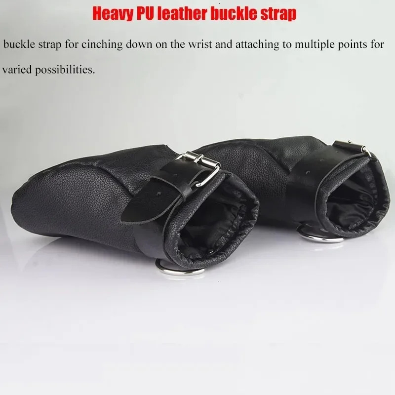 Puppy Bdsm Finger Gloves Leather Gloves with Dog Paw Feet Cushioned Hand Cuff Binding Couple Sex Toy 240516