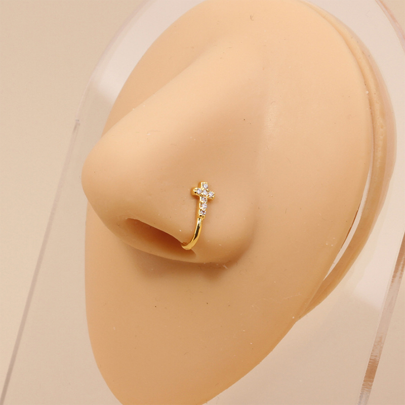 1Pc Fake Piercing Nose Ring Heart Star Crown Clip On Nose Ear Clip Cuff Earring For Women Girl Gift Body Jewelry nariz