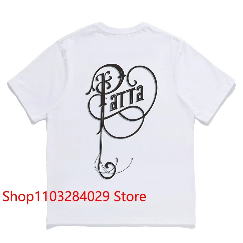 Summer Patta T Shirt Unique 3D Letter Print Tops Hip Hop Streetwear Oversized Short Sleeve Tees Men Clothing 240531