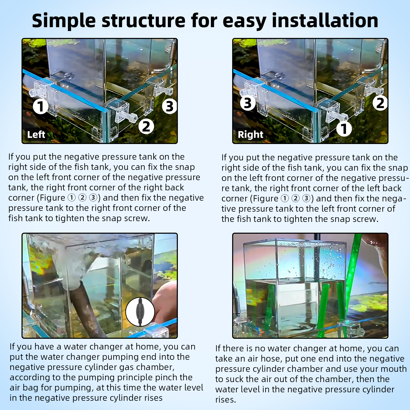 Transparent Fish Elevator With Brackets Expanded Swim Area Aquarium Accessories For Improving Oxygen Circulation