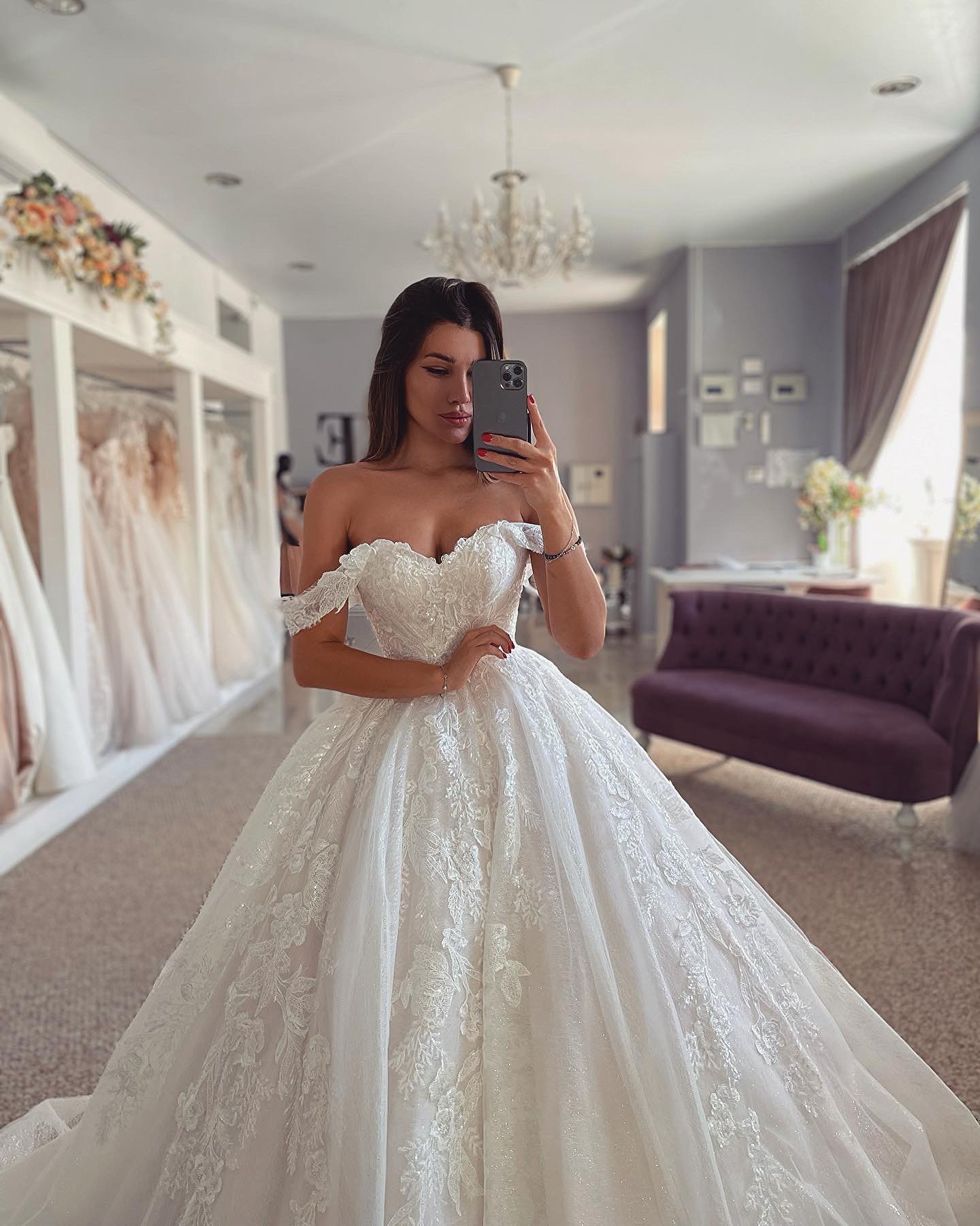 Vintage A Line Dress For Bride Off Shoulder Country Fulllace Wedding Dresses Lacefull Vestidos De Novia Tulle Bridal Gowns Mariage 0616