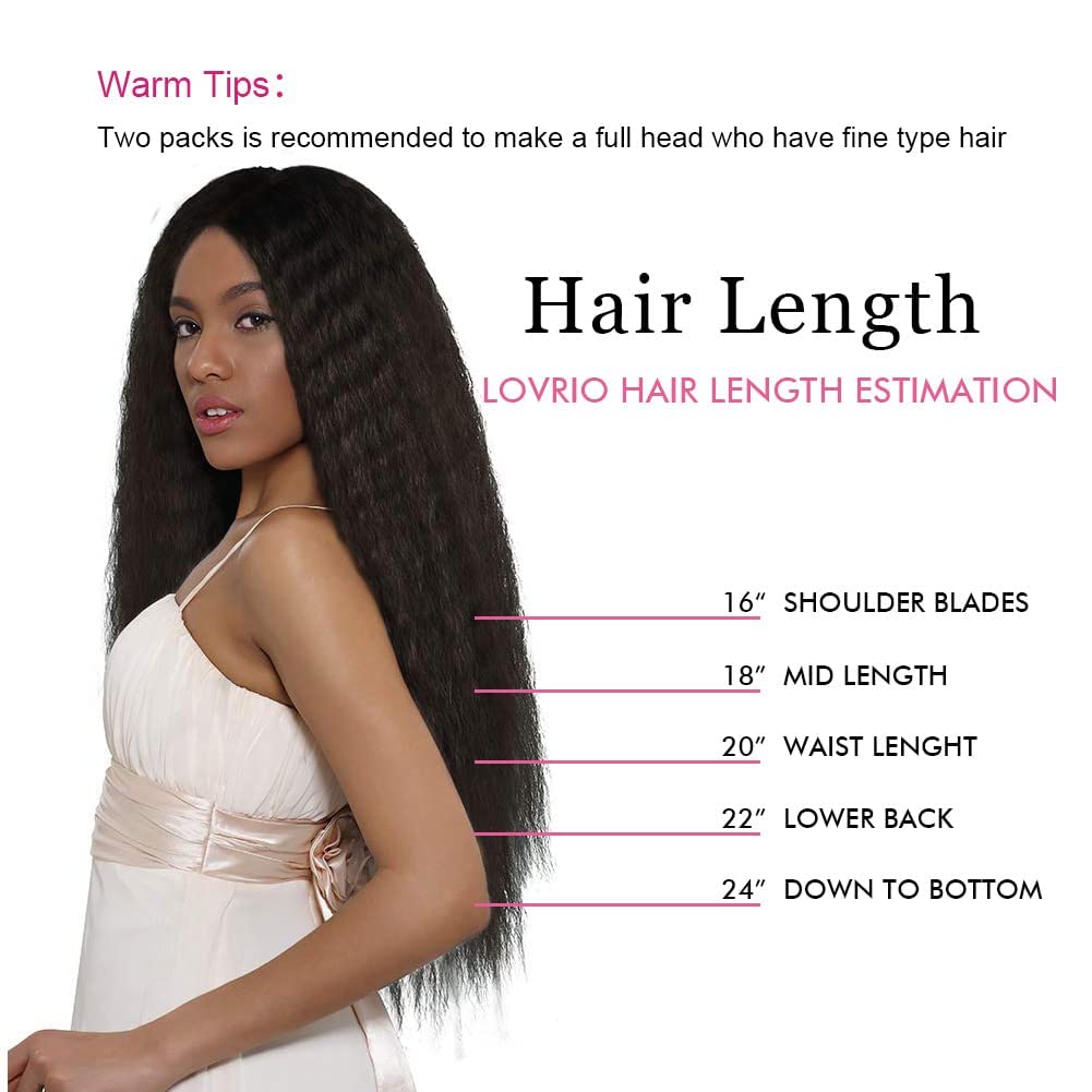Kinky Straight Clip In Human Hair Extensions Natural Black 7pieces/set 8pcs/set 120Grams