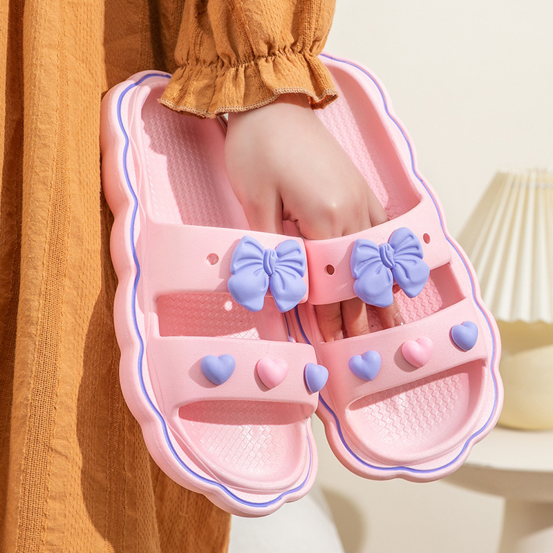 color women's wear Solid outdoor breathable home slippers for comfort cuteness with a soft thick sole and exposed toe flip p Lhshoe comt nd