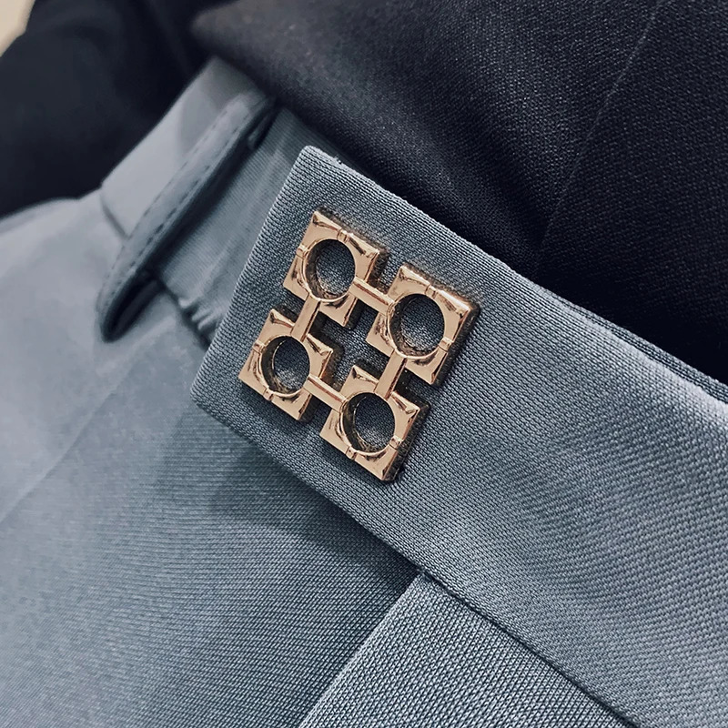 Spring Mens Casual Slim Fit Dress Pants Streetwear Suit Pants Men High Quality Office Pants All Match ankle Length Trousers 240521