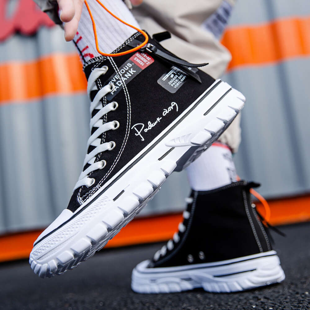 Men's 2024 New High Top Sneakers for Men Casual Breathable Platform Shoe Male Vulcanize Canvas Shoes Zapatos Para Hombres