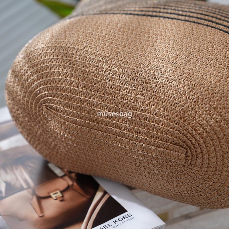 Fashion Women's Handbag Retro Shoulder Bag Designer Women's Grass Woven Bag Single Shoulder Woven Bag Large Capacity Women's Beach Bag