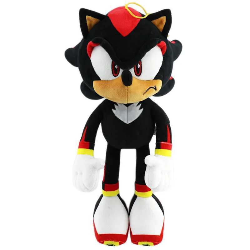 Stuffed Plush Animals 33cm Sonic High Quty Plush Toy Cartoon Hedgehog Doll Tail Shadow Soft Fill Anime Christmas Childrens Birthday Gift T240531