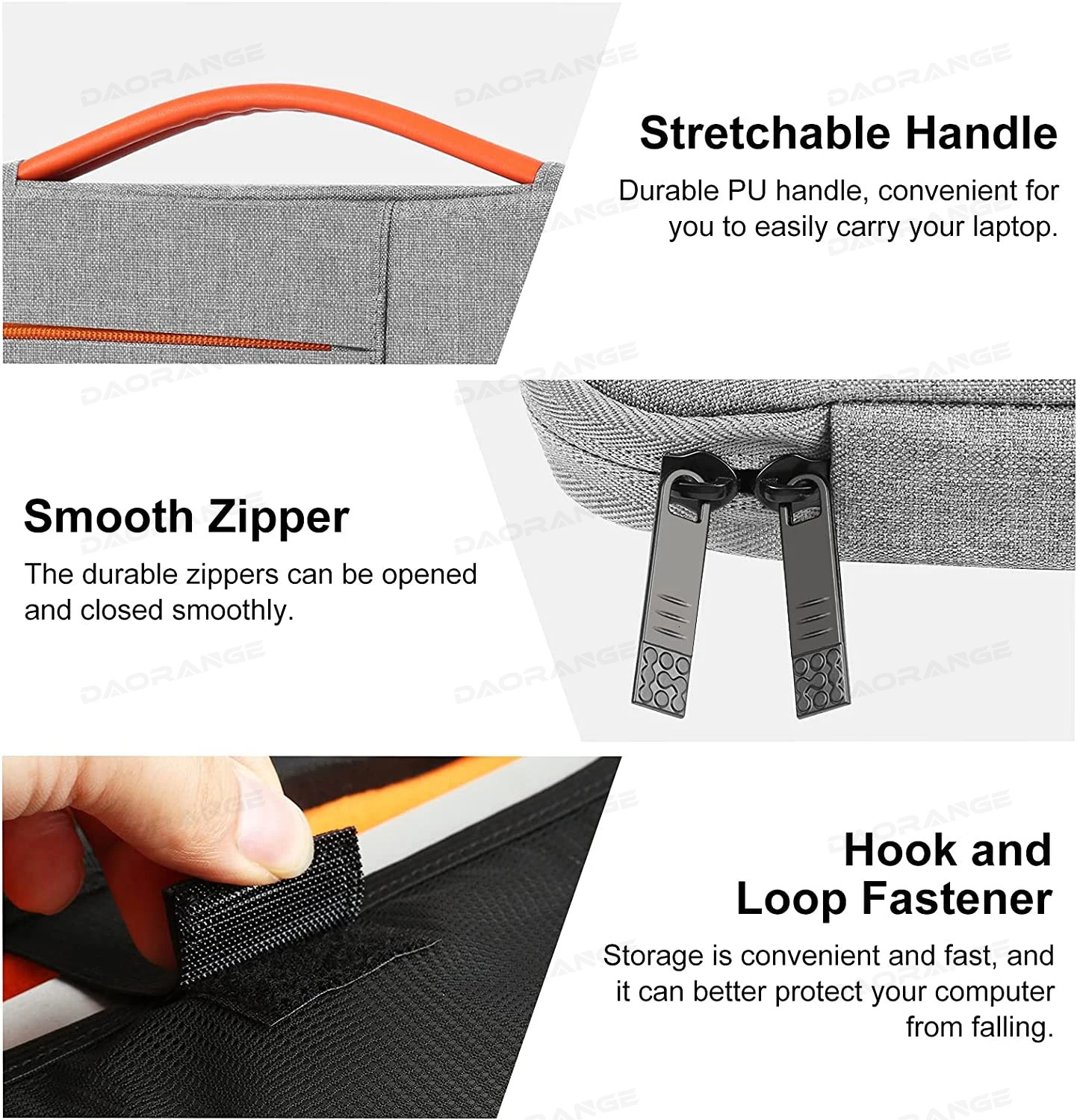 Waterproof Laptop Bag 13 14 15INCH Portable Cover Double Zipper Computer Carrying Bag For Macbook Air Pro iPad Handbag Briefcase 240528