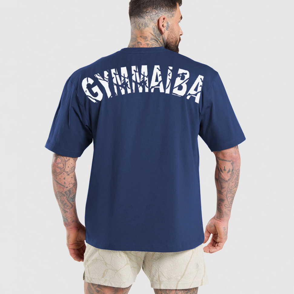 Men American Muscle Shark Street Fitness Gymshark Sports Shortsleeved Mens Tshirt Chris Training Strength Loose Tops 240409