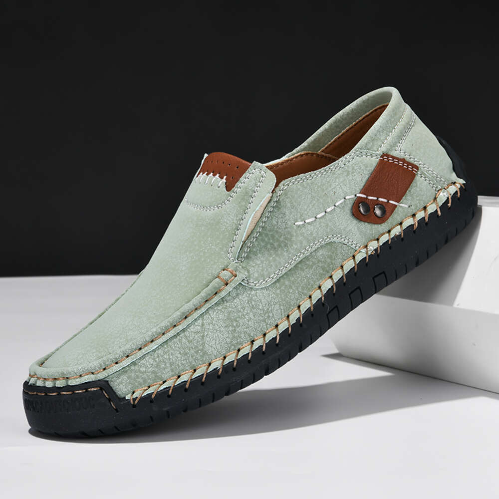 Ddmysports New Soft Loafers Slip On Leather Casual For Moccasins Plus Size Flats Sneakers Men Andmade Design Man Shoes OUTDOOR