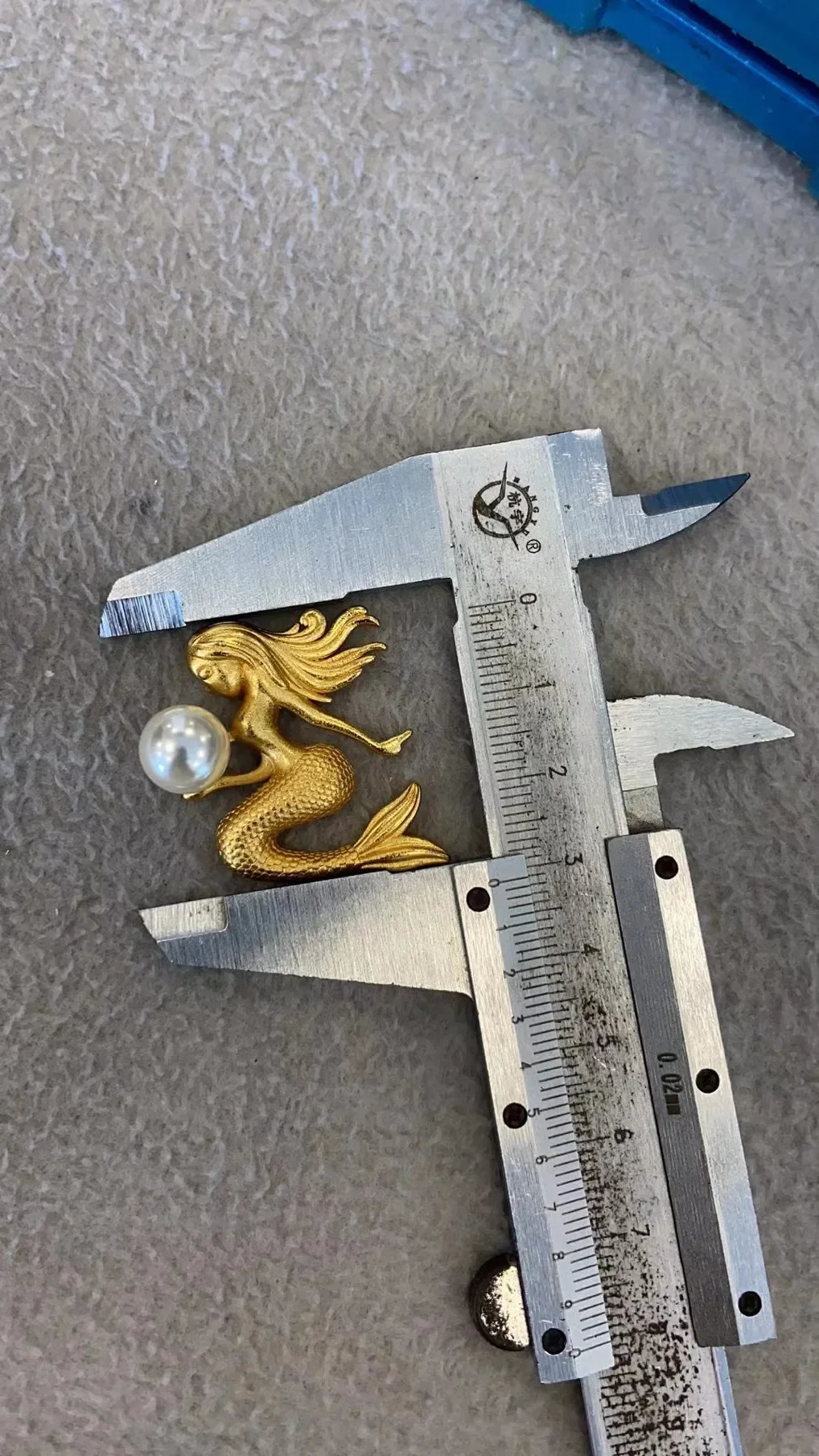 High quality womens fashion trend 24k necklace pearl mermaid pendant 999 gold necklace pure gold AU750 240528