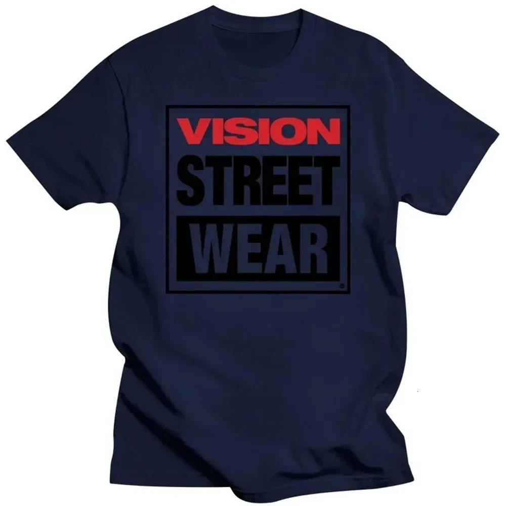 Cotton Men Women Vision Street Wear TShirt Blanks Vintage Summer Top Fitted T Shirts for 240531