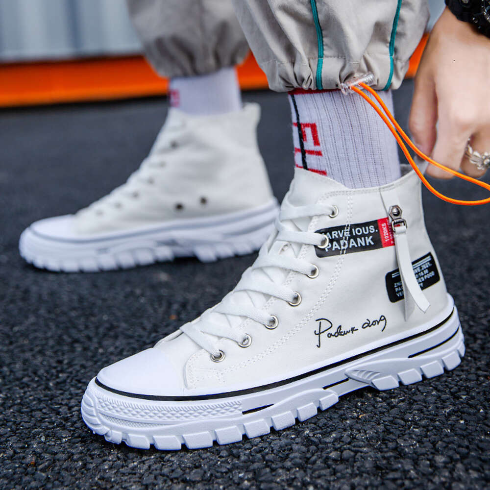 Men's 2024 New High Top Sneakers for Men Casual Breathable Platform Shoe Male Vulcanize Canvas Shoes Zapatos Para Hombres