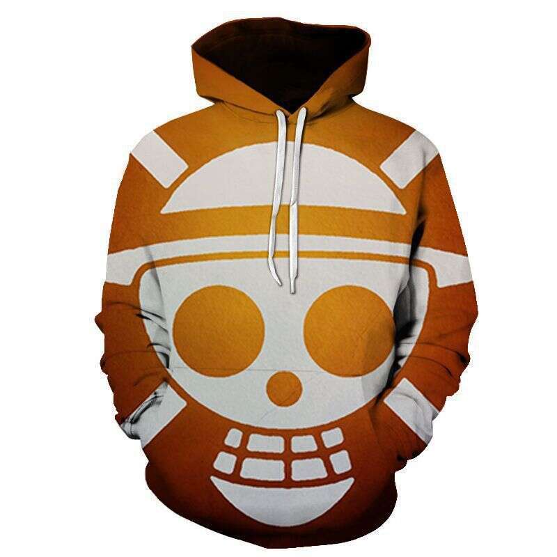 Men's clothing, popular anime One Piece character, street 3D digital printed men's hooded sweatshirt
