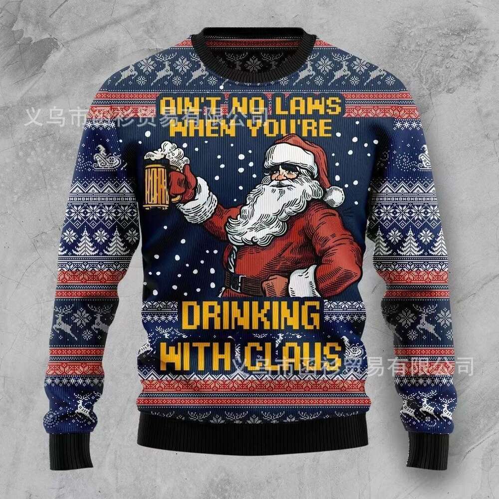 2024 new spring autumn hoodie, European and American style 3D digital printed round neck hoodie