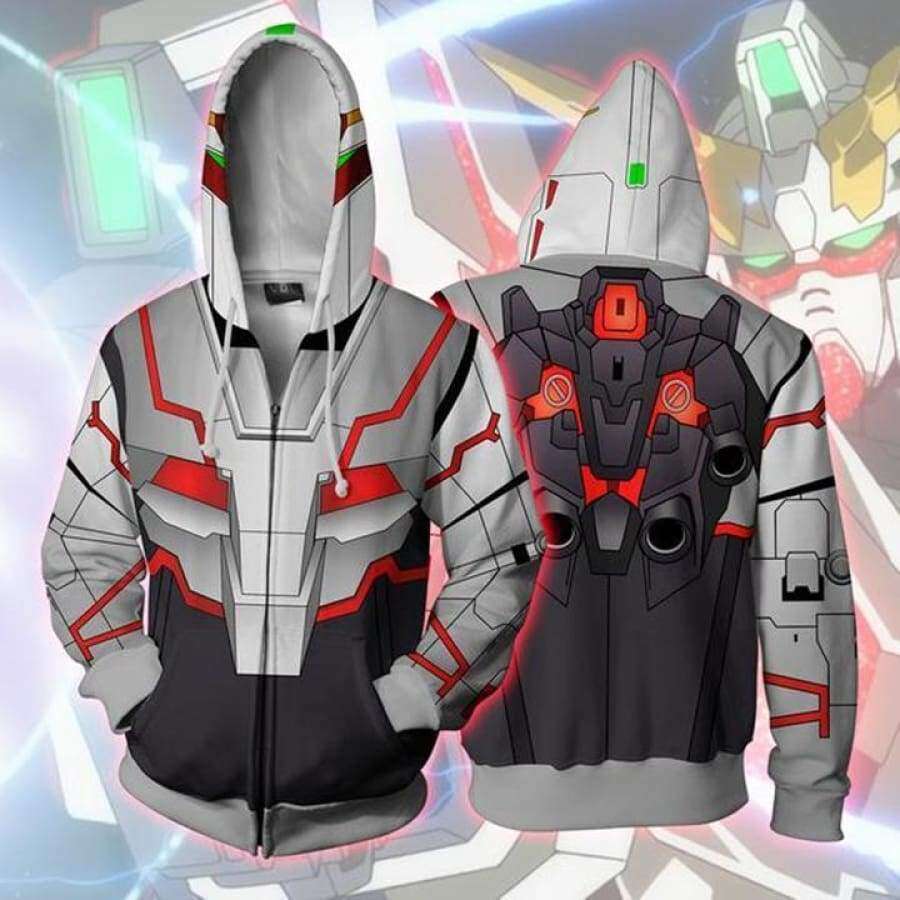 Autumn and Winter New Mobile Suit am 3D Printed Cardigan Hoodie Cosplay Accessories
