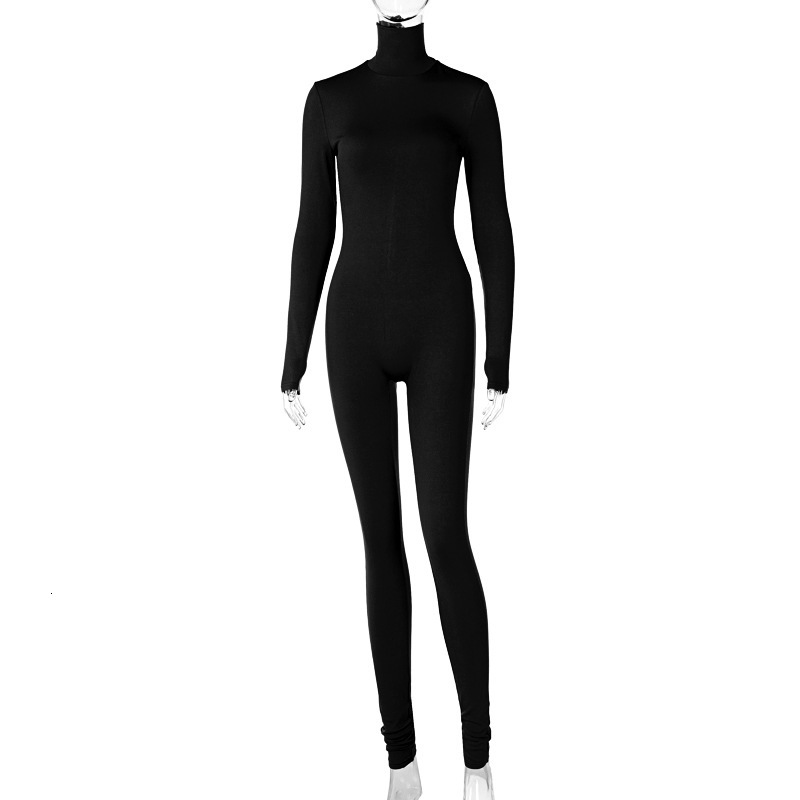 Women's Autumn And Winter New Solid Color Tight Fitness Jumpsuit Pants For Children