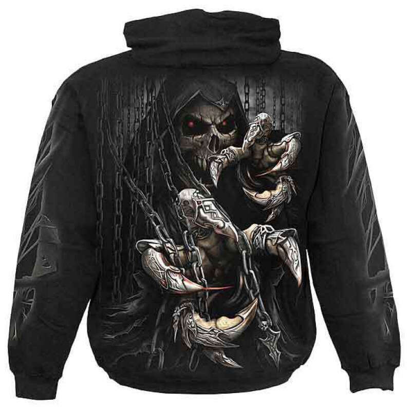 2024 Spring Autumn New European and American 3D Digital Printed Flame Skull Casual Hoodie