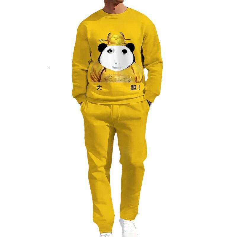 Creative autumn winter hoodie set with bold dragon design 3D digital printing for casual men's women's hoodies and pants