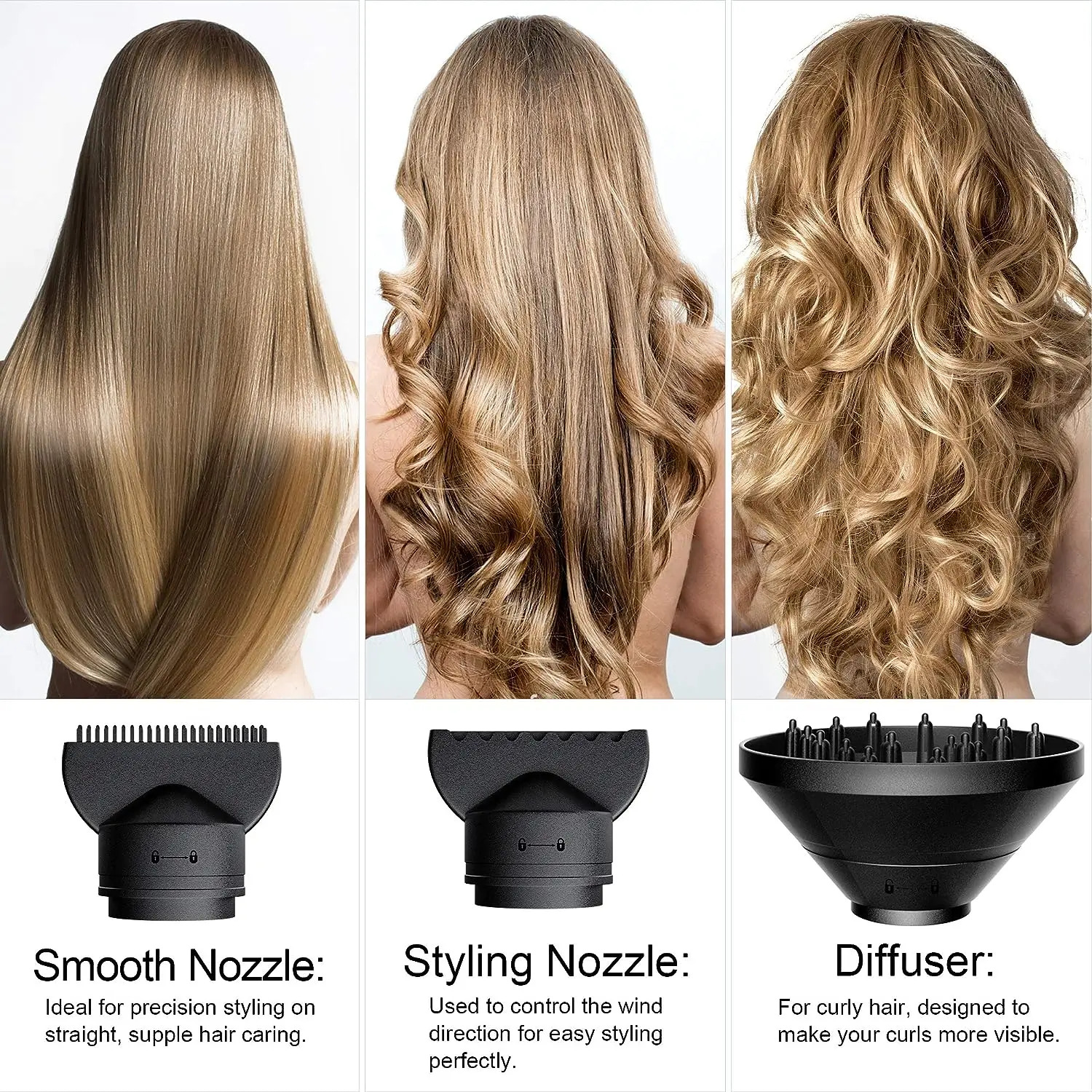 2000W Anion High-Speed Hair Dryers Styg Electric Turbine Safety Low Noise Quick Drying Cold Hot Wind Suitable For Home Salons