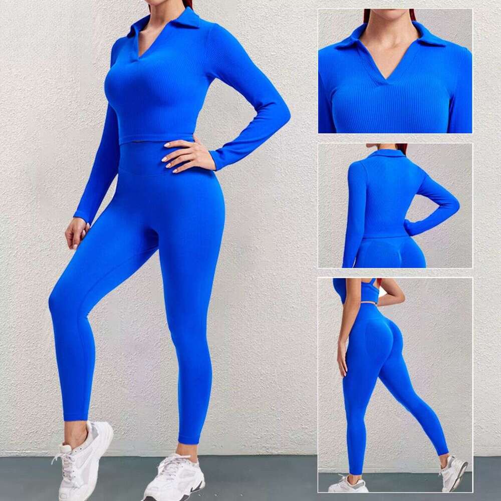 New sports yoga three piece set, sexy running long sleeved jacket, cross back bra, fiess suit