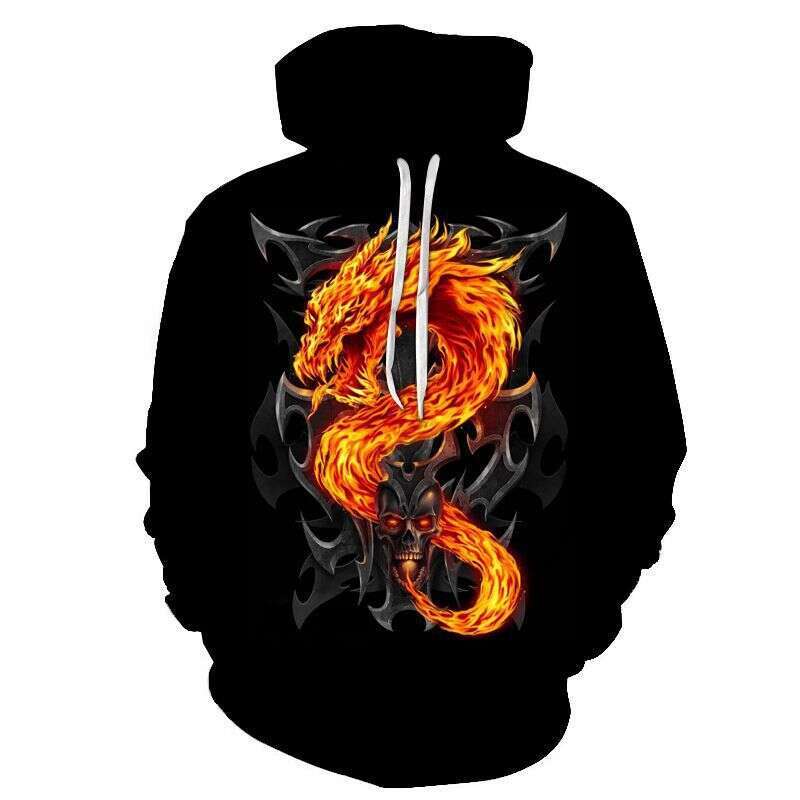 2024 autumn winter graffiti painting 3D digital printing trend men's and women's hooded casual hoodie loose fit