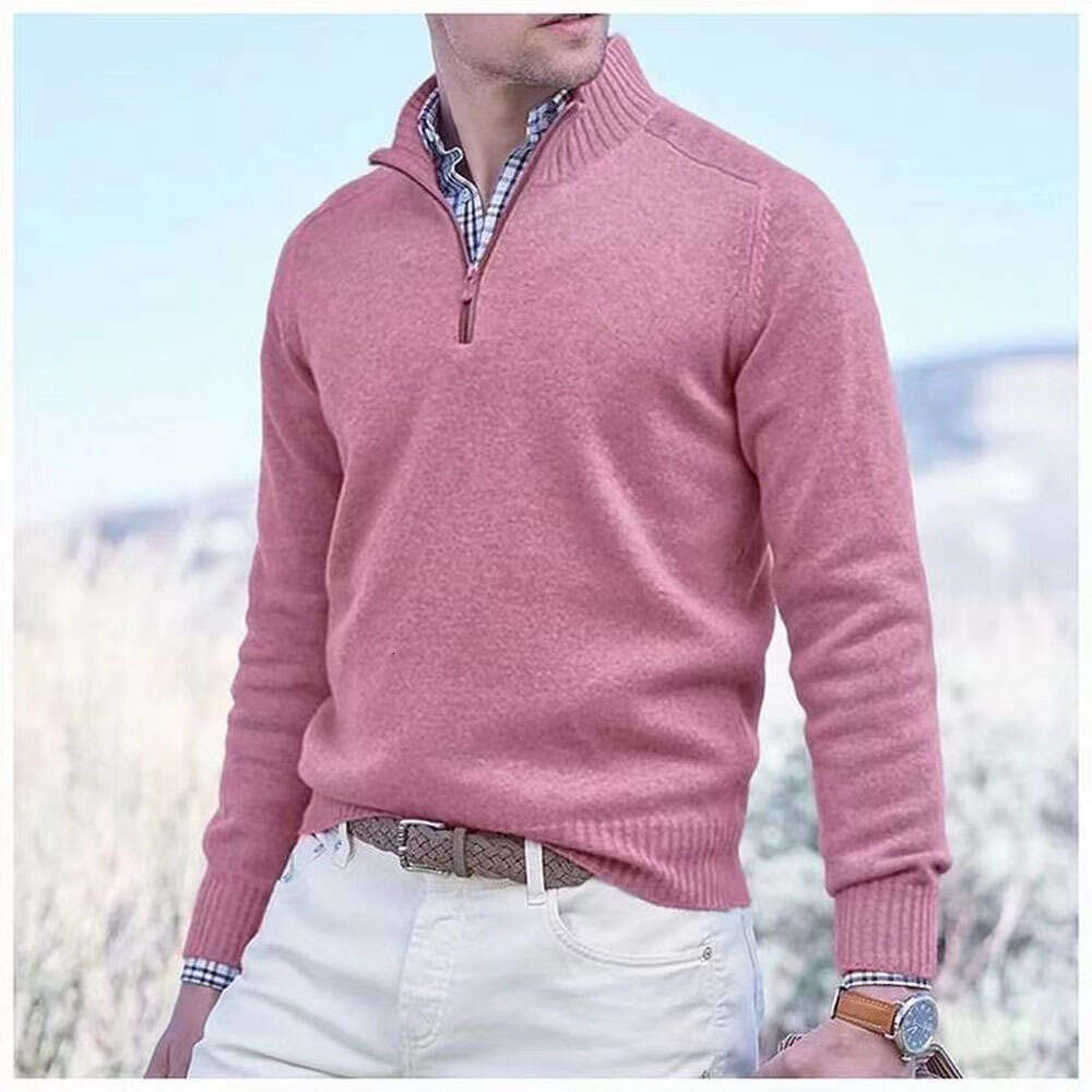 Men's autumn and winter collection men's knitted casual warm thick base sweater 2024 temperament versatile new trend clothing ins