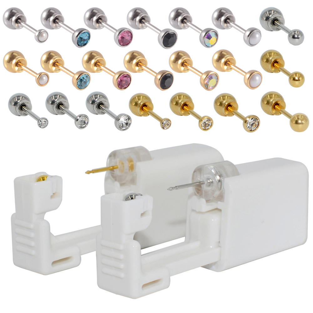 1 Pc Senza Dolore Dispositivo Per Piercing All'orecchio+Cor