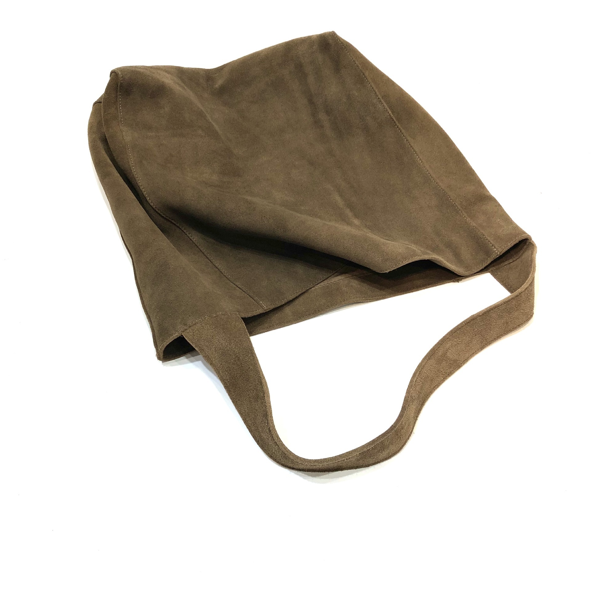 Genuine leather women's lazy suede tote reverse velvet cowhide shoulder bag, large capacity commuting bag