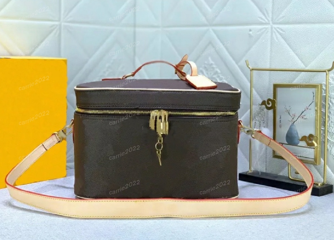 designer bag Ladies Designer Cosmetic Bag NICE TOILETRY POUCH TOP Quality 10A Storage Bags Handbag Genuine Leather NANO/MINI/BB Makeup Bag Tote Wash Bag Women's Purse