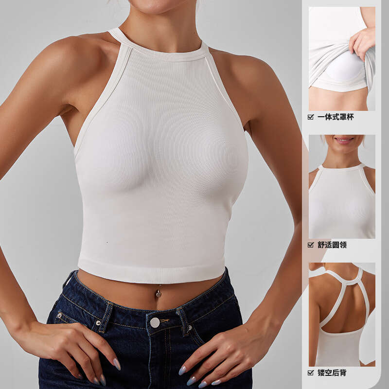 Sports with moderate strength, shock-absorbing, gathered together, chest cushion, neck hanging, slimming, yoga, beautiful back bra