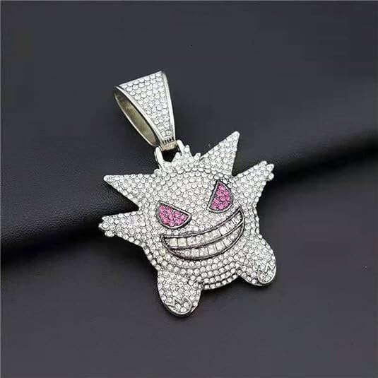 Hip hop Cuban chain pendant, thickening necklace, men's American hip-hop rap rapper, full dia hook and loop