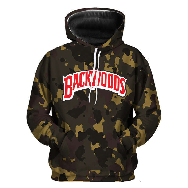 New 3D digital printed hooded casual round neck adult and children camouflage sweatshirt