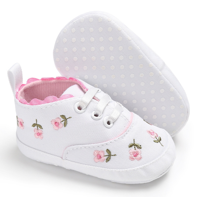Little Toddler Shoes Baby Infant Kid Girl Embroidery Flower Soft Sole Crib Princess First Walkers Littlesprouts Causal Canvas Shoes