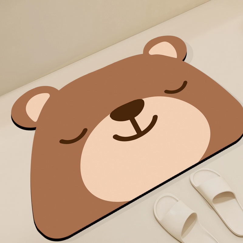 Bathroom Door Anti-slip Mat Bathroom Anti-fall Foot Mat Soft Diatom Mud Water-absorbing Quick-drying Mat