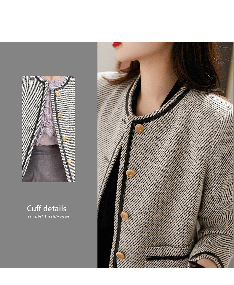 Wool Tweed Small Fragrant Coat 2024 New Women's Clothing Short, Top Spring And Autumn Light Style