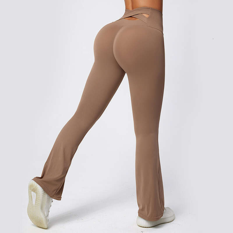 New Micro Horn Style Yoga in Spring and Autumn, High Waist, Slim Fit, Leisure Outwear, Quick Drying Fiess Pants for Women