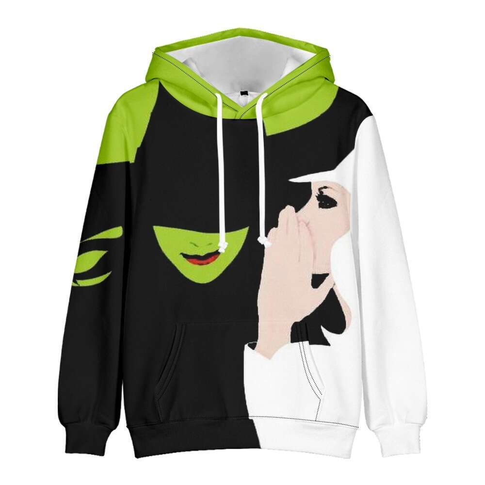 2024 Autumn/Winter New Wicked Magic Witch 3D Digital Printed Street Casual Hoodie